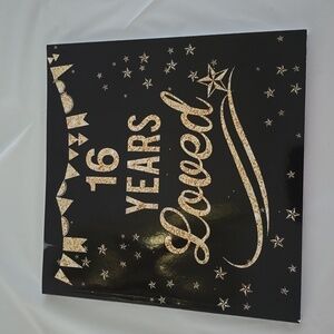 Sweet 16 book and table cloth